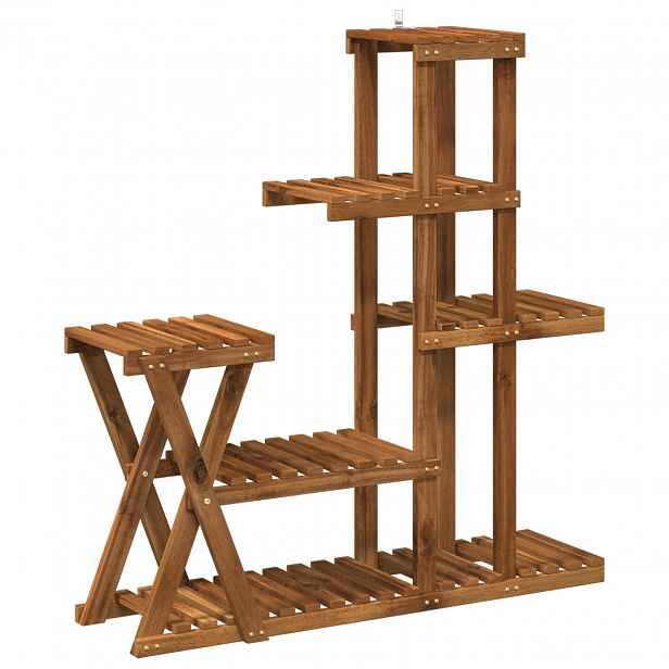 vidaXL Stojan na rostliny Přírodní 95 x 25 x 101,5 cm