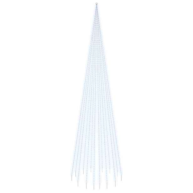 vidaXL Vánoční stromek na stožár 1134 studených bílých LED diod 800 cm