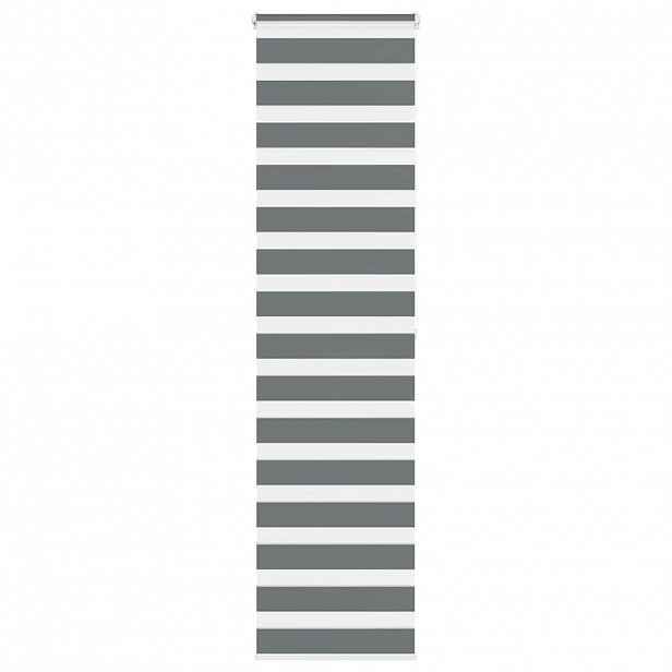 vidaXL Zebra roleta tmavě šedá 55x200 cm šířka látky 50,9 cm polyester