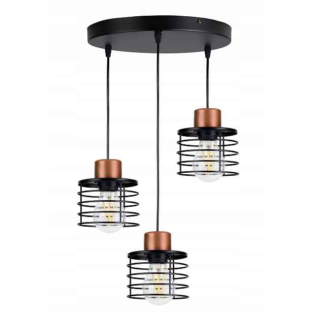 Závěsná Stropní Lampa Koule Nastavitelná Pružina 3X