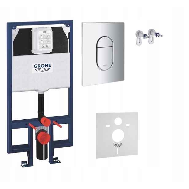 Kompletní podomítkový Wc set 5v1 – stojan Grohe Slim tlačítko