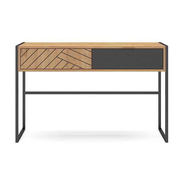 Konzolový stolek v dekoru dubu v přírodní barvě 40x120 cm Madona – Marckeric