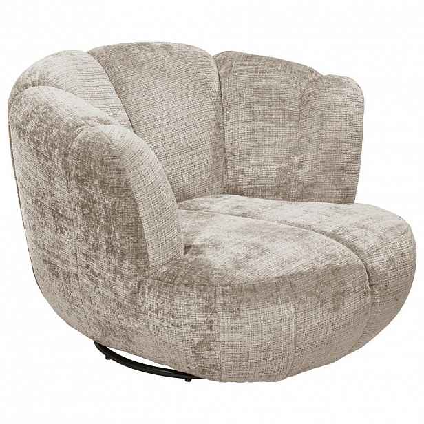 MID.YOU KŘESLO, textil, šedohnědá