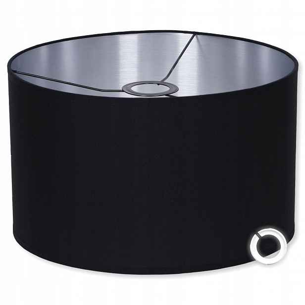 Stínidlo pro závěsnou stojací lampu Černé, Stříbrné