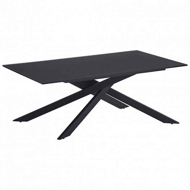 Stylife KONFERENČNÍ STOLEK, černá, kov, sklo, 115/65/42 cm