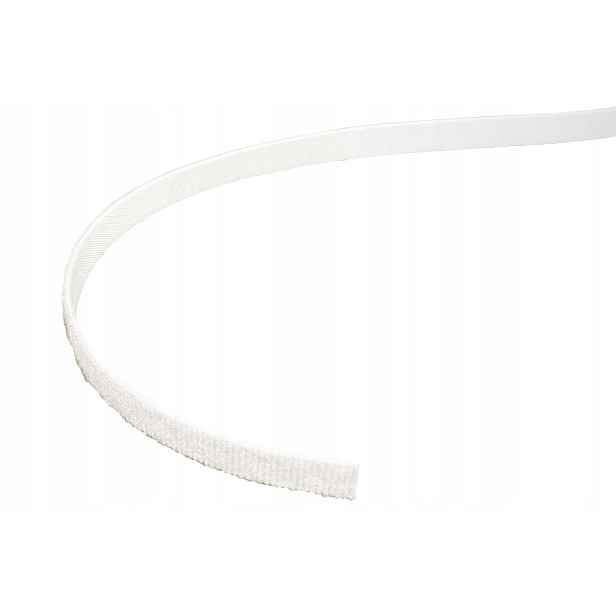 Velcro Stahovací páska 10mm, suchý zip, 25m, bílá