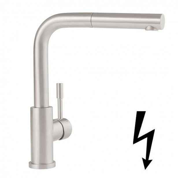 Villeroy & Boch Steel Shower - Dřezová baterie s výsuvnou koncovkou, nerez 969711LC