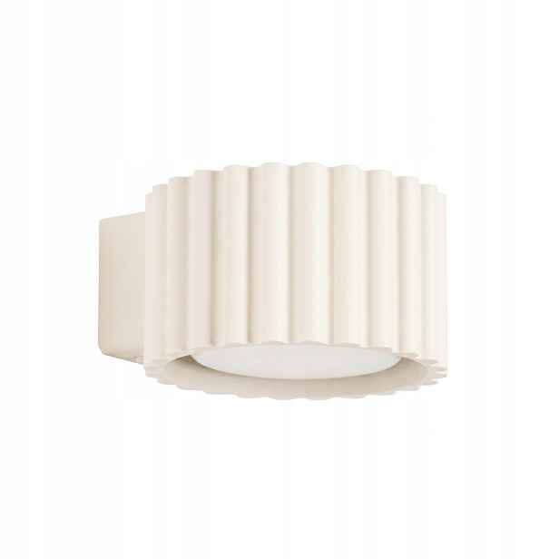 Sollux Lighting nástěnné svítidlo moderní aura béžová kulatý ryhovaná