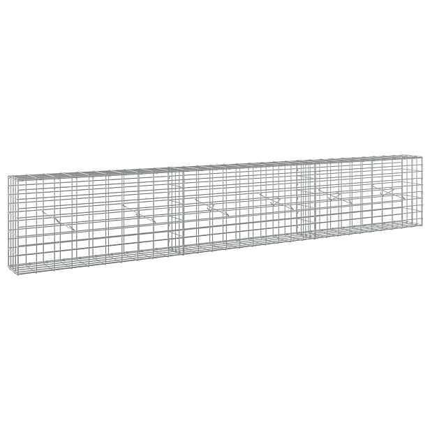 vidaXL Gabion s drátem 3,5 mm a síťkou 5x10 cm 300x20x50 cm