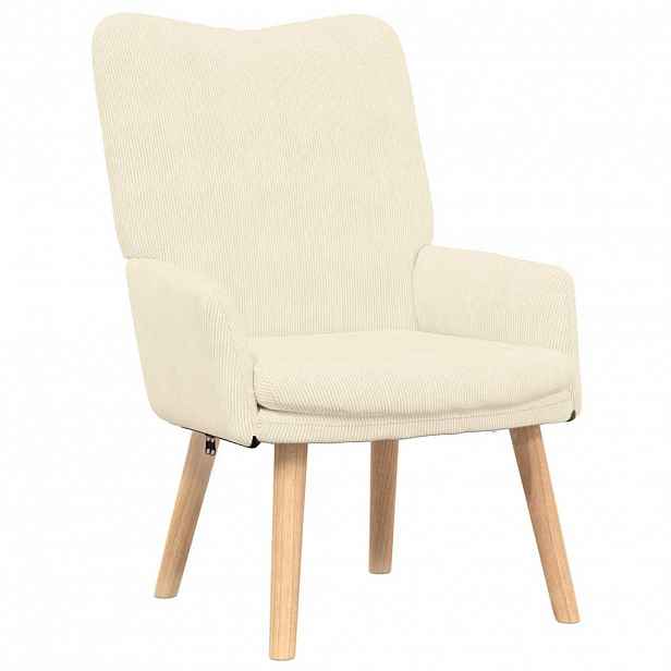 vidaXL křeslo Krémová 63 x 67 x 94 cm textil