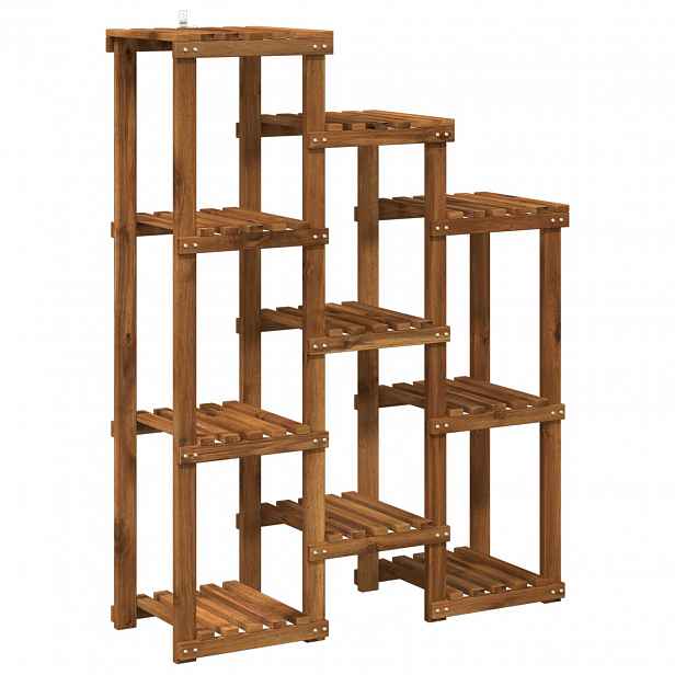 vidaXL Stojan na rostliny Přírodní 85 x 30 x 114,5 cm