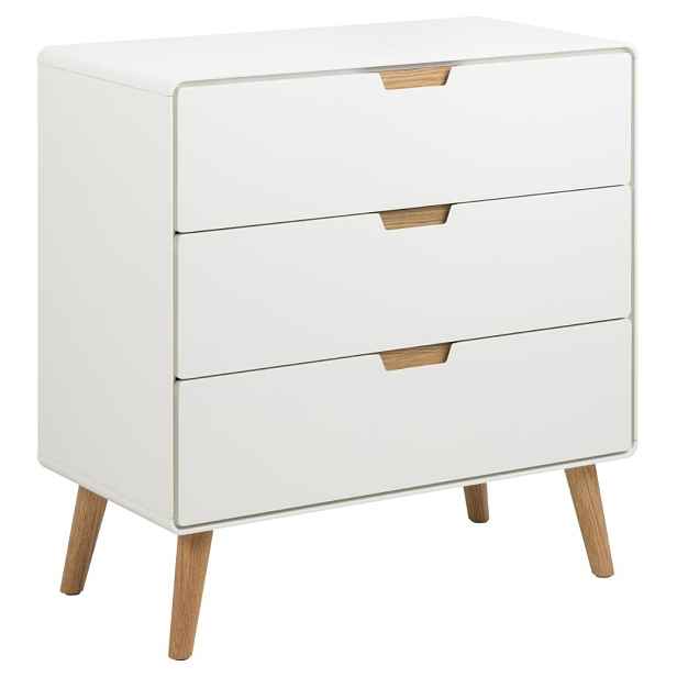 Actona Komoda Lowell 80 cm bílá/dub přírodní