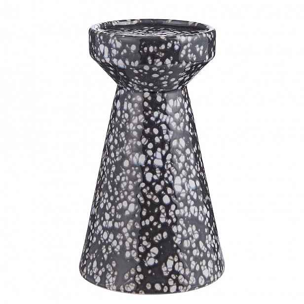 Butlers SPECKLE Stojan na sloupové svíčky 19 cm - černá
