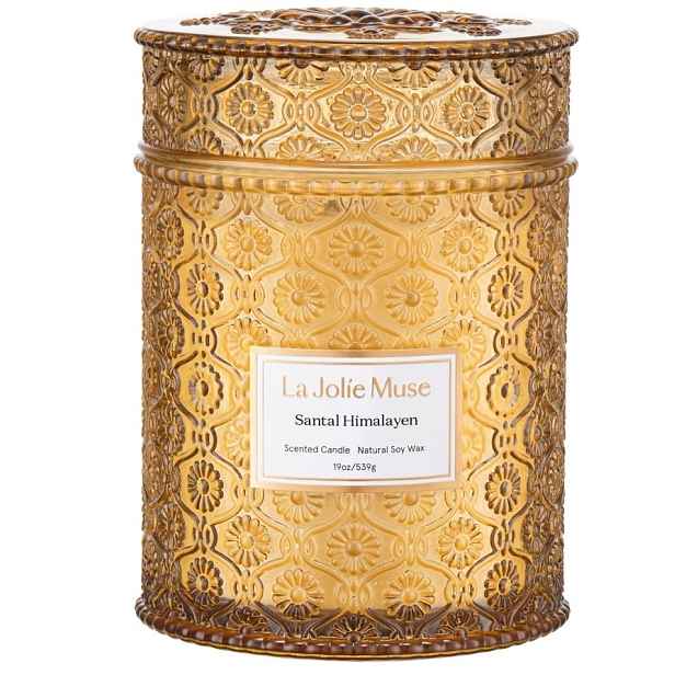 La Jolie Muse Santal Himalayen vonná svíčka do domácnosti, vosk 539 g