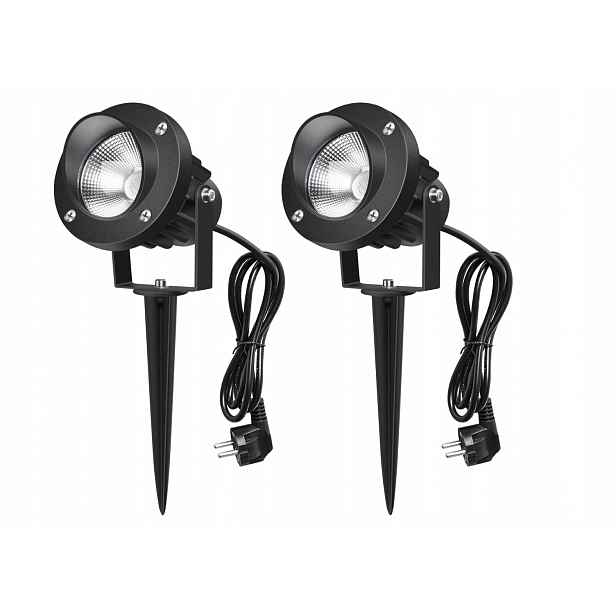 Led reflektor pro venkovní osvětlení s kolíkem 6000K 2 kusy 9W
