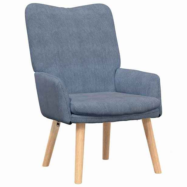 vidaXL křeslo Modrá 63 x 67 x 94 cm textil