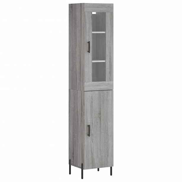vidaXL Skříň highboard šedá sonoma 34,5 x 34 x 180 cm kompozitní dřevo