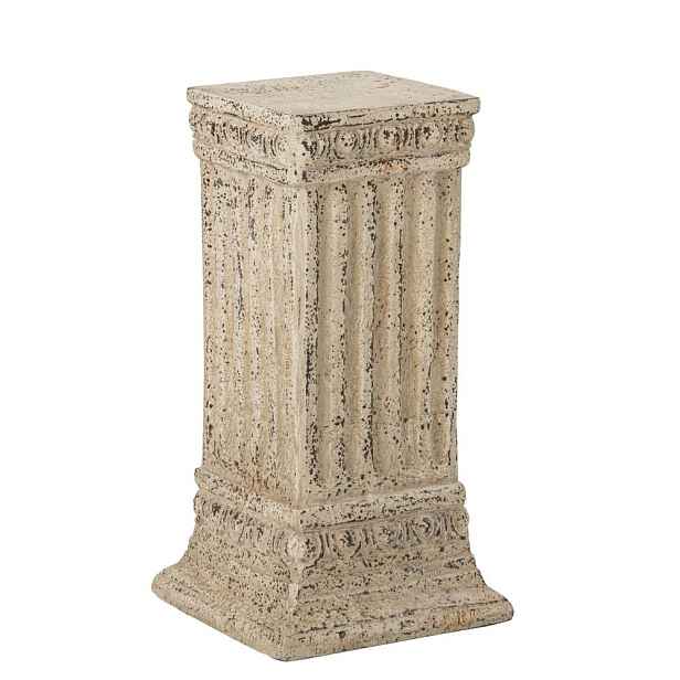 Béžový dekorační podstavec sloup na květiny Vintage Chateau – 38*38*75 cm J-Line by Jolipa