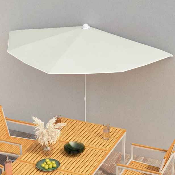 Půlkruhový slunečník 180x90cm Dekorhome Písková