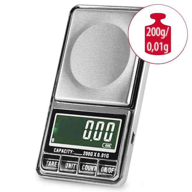 Royal Kitchen DS-29 Digitální váha s podsvíceným LCD displejem a USB kabelem 200 g x 0,01 g
