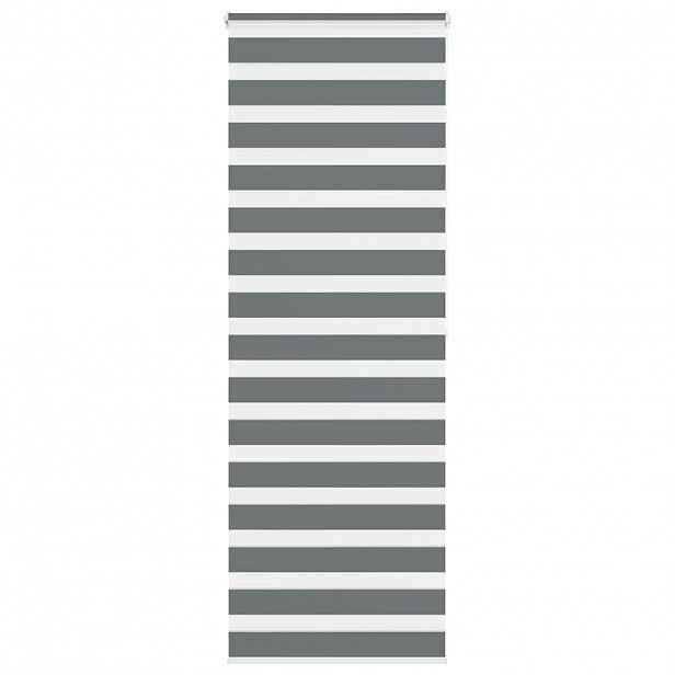 vidaXL Zebra roleta tmavě šedá 75x200 cm šířka látky 70,9 cm polyester