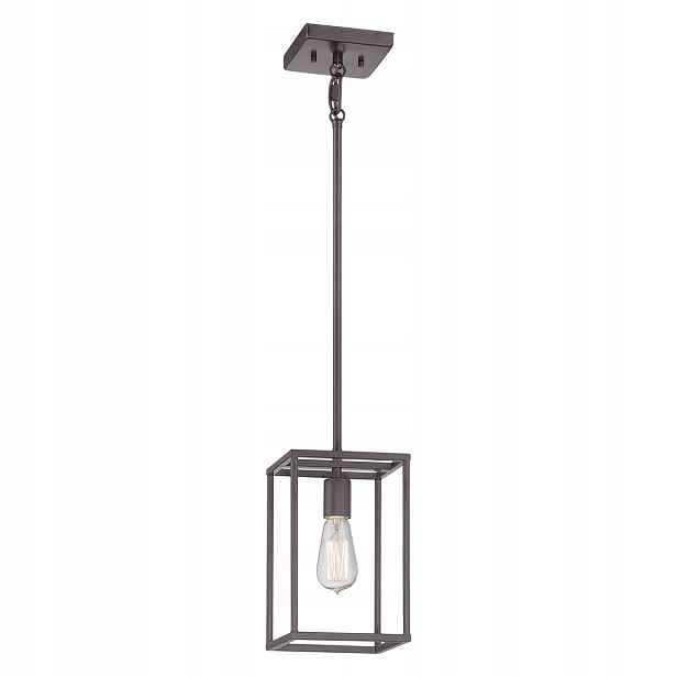 Industriální hnědá závěsná lampa do obývacího pokoje jídelny nad stůl a ostrov Quoizel