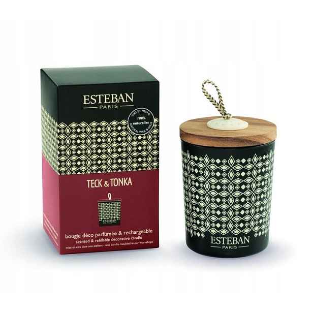 Esteban Vonná svíčka Teck & Tonka 180g