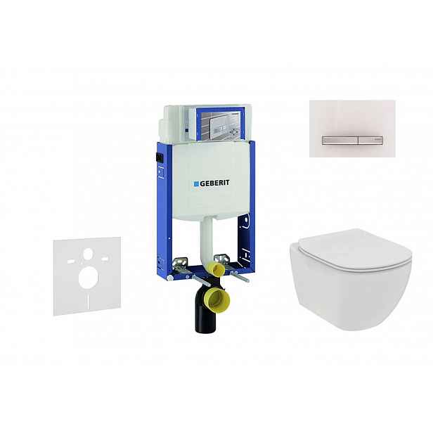Geberit Kombifix - Set předstěnové instalace, klozetu a sedátka Ideal Standard Tesi, tlačítka Sigma50, Rimless, SoftClose, alpská bílá 110.302.00.5 NE