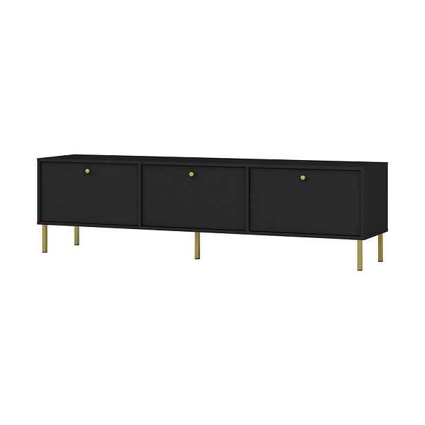 MASSENO TV STOLEK TORINO, 180x40,8x50 cm se 3 dvířky, grafitový