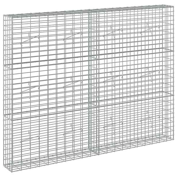 vidaXL Gabion s drátem 3,5 mm a síťkou 5x10 cm 200x20x150 cm
