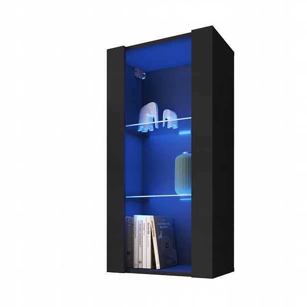komodee Tivoli Závěsná vitrína Vertical 100 Černá Modrá Led