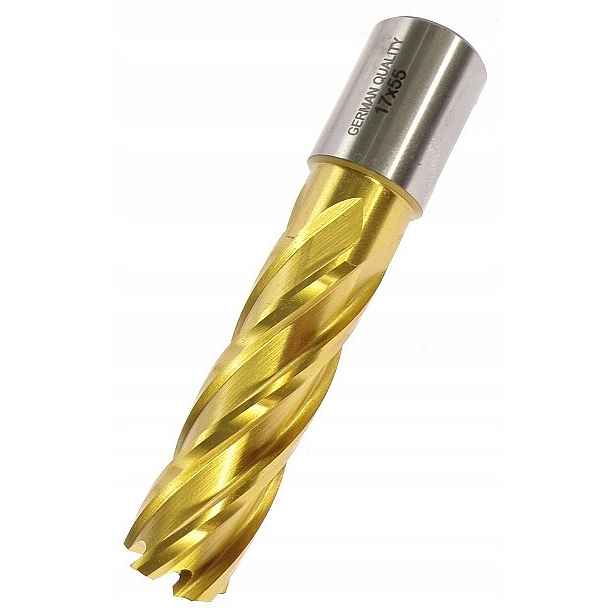 Vrták Trubkový Trepanační Fréz 17 mm Dlouhý Prodloužený 17x55 mm Hss Tin