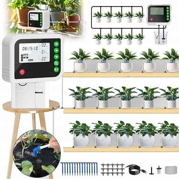 Systém Zavlažování Zahrady Časovač Zavlažování Květináčů Usb 2200MAH Nabíjení