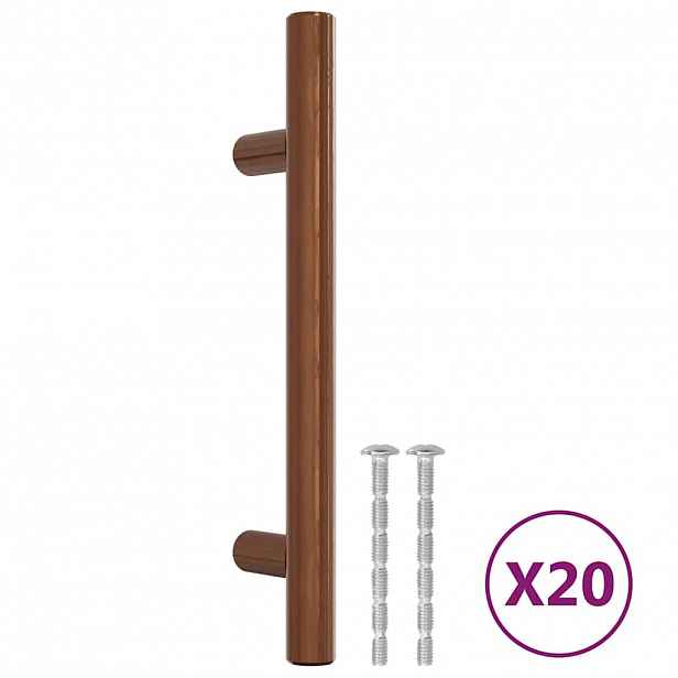 vidaXL Nábytkové úchytky 20 ks bronzové 96 mm nerezová ocel