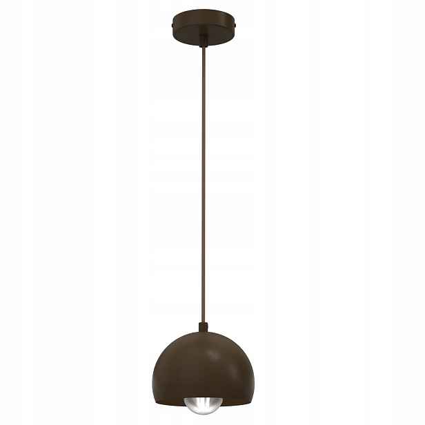 Závěsná lampa kopule hnědá 1xE27 15W Sool Luminex