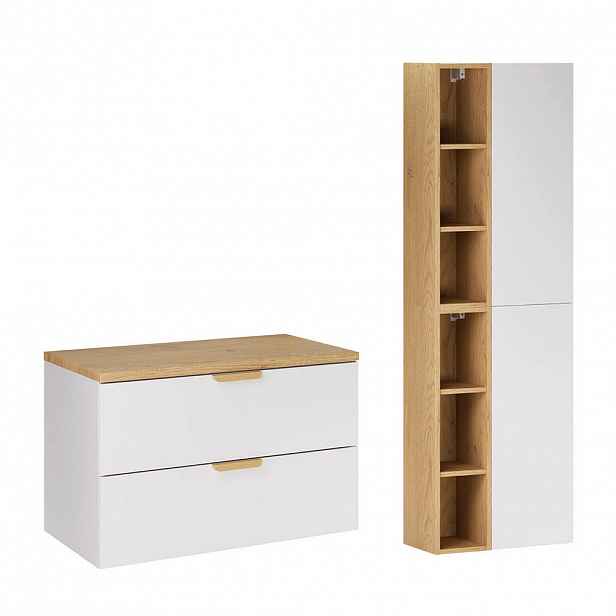 Petits-meubles KOUPELNOVÝ NÁBYTEK 80.6cm Oria 2er-Set Bílá