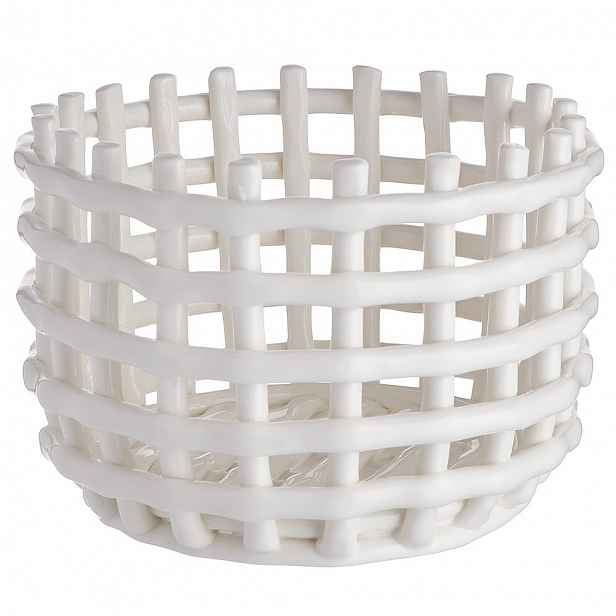 Butlers CRAFT Keramický košík 16 cm - krémová