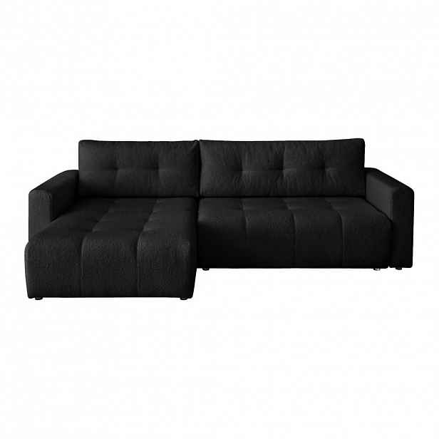 Fedve ECKOVÁ SOFA WALONGO s funkcí spaní, Černá