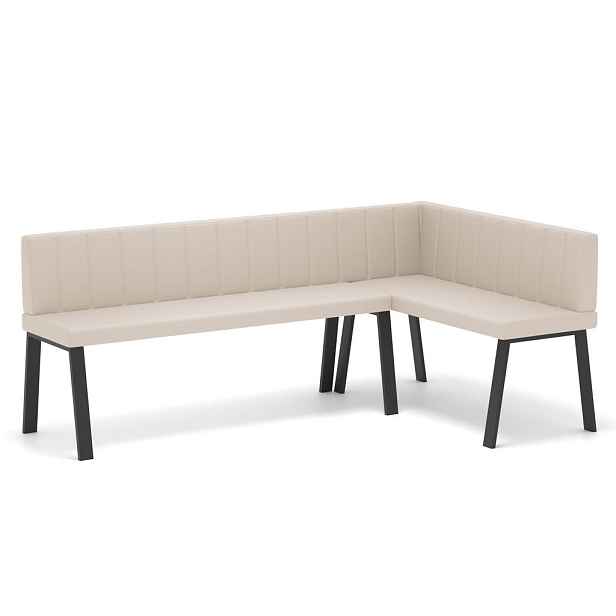 Idohome ROHOVÁ LAVICE MONO Y pravá ekokůže prošívaná, 142/196 cm, béžová