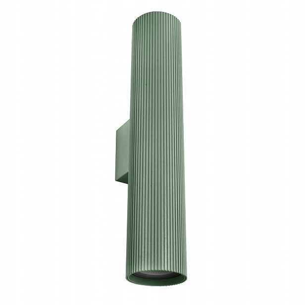 Nástěnné svítidlo Esla S1004 Rýhované 28 cm Olivově zelené 2xGU10