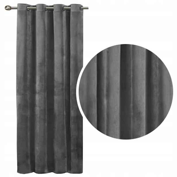 Velurové Záclony Imperial Velur 140x250 výška světle šedá