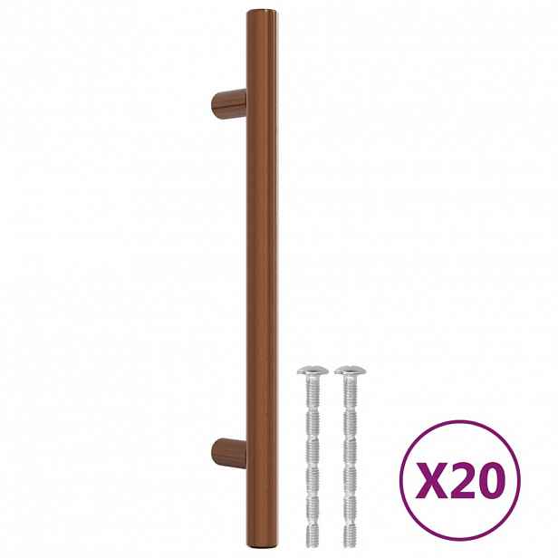 vidaXL Nábytkové úchytky 20 ks bronzové 160 mm nerezová ocel