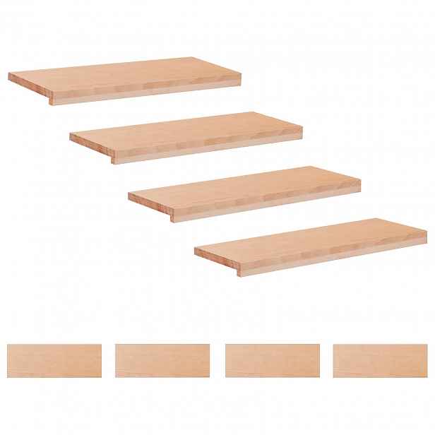 vidaXL Schodišťové nášlapy 8 ks 70 x 25 x 2 cm Přírodní
