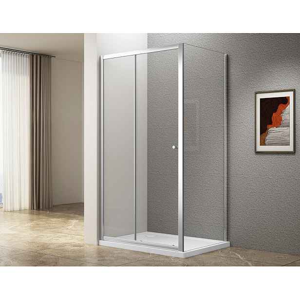 Aqualine UGGA obdélníkový sprchový kout 1100x900mm, čiré sklo