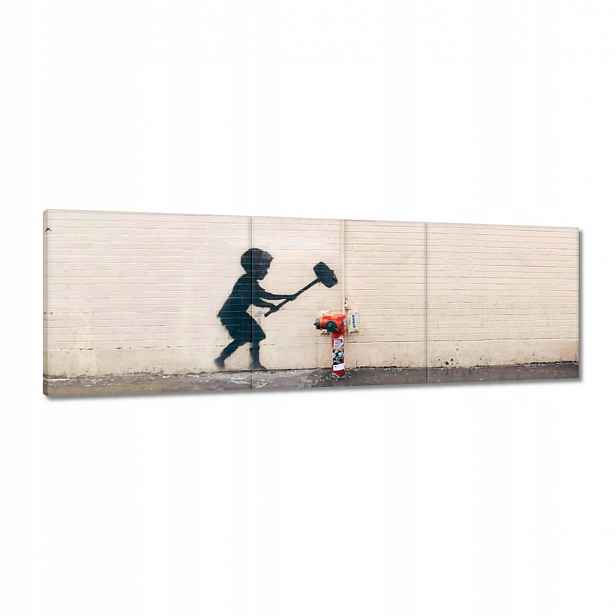 Obrazy 120x40 Banksy Hydrant Graffiti