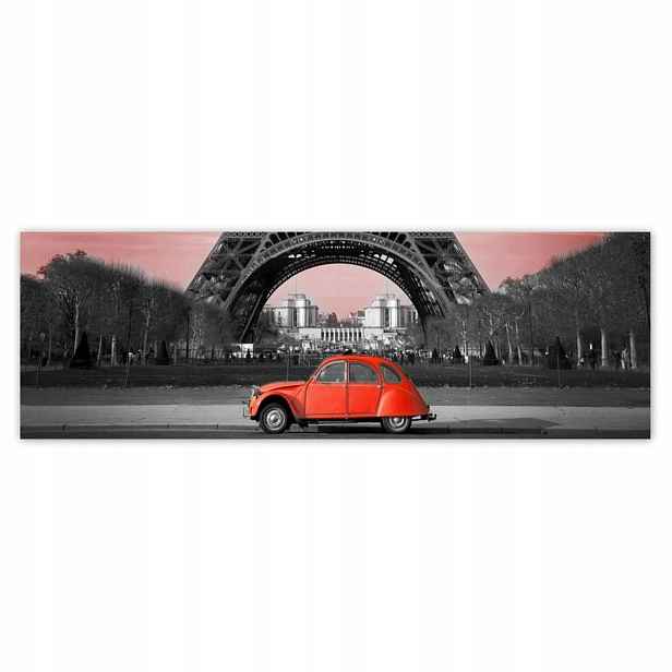 Plakáty 200x66 Červené autíčko Paříž