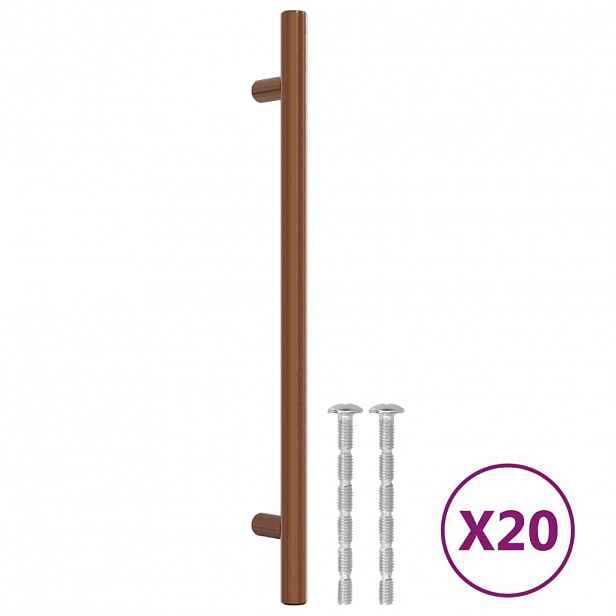 vidaXL Nábytkové úchytky 20 ks bronzové 192 mm nerezová ocel