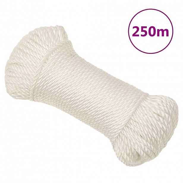 vidaXL Pracovní lano bílé 3 mm 250 m polypropylen