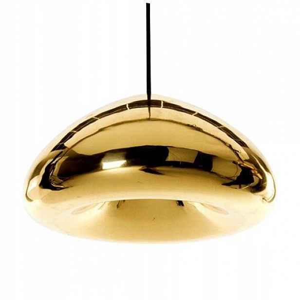 Závěsná lampa Zlatá Skleněná 30 cm Závit E27 Efekt Zrcadla Moderní Styl
