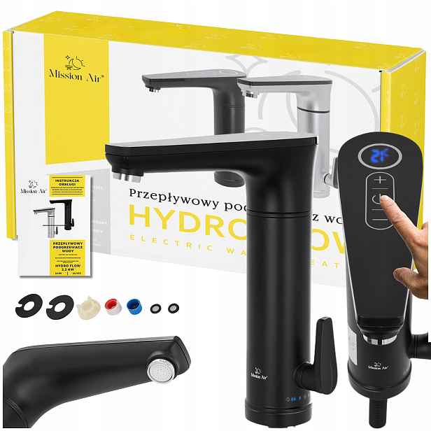 Průtokový elektrický kohoutkový ohřívač vody Mission Air 3,3 kW LCD